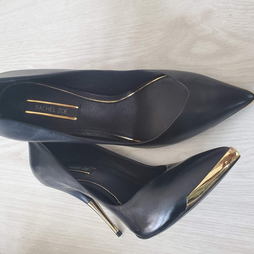 Rachel Zoe Black and Gold Women's Heels